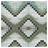 Blue, Grey, Sage Green & Cream Fabric 'Montauk' Stof (Close Up)