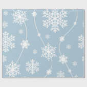 Blue Grey Snowflakes Winter Wonderland Holiday Cadeaupapier (Vlak)