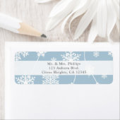 Blue Grey Snowflakes Winter Wonderland Holiday Etiket (Insitu)