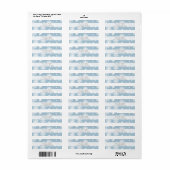 Blue Grey Snowflakes Winter Wonderland Holiday Etiket (Full Sheet)