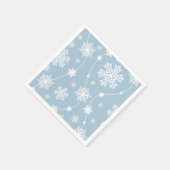 Blue Grey Snowflakes Winter Wonderland Holiday Servet (Hoek)