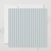 Blue Grey Stripes Bevestiging Fotouitnodiging Kaart (Achterkant)