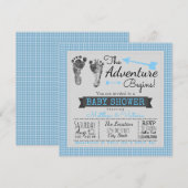 Blue Grey: The Adventure begint met het Baby showe Kaart (Voorkant / Achterkant)