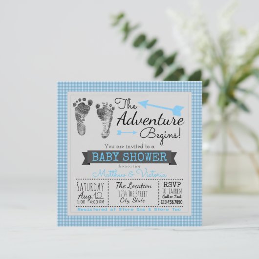 Blue Grey: The Adventure begint met het Baby showe Kaart (Staand voorkant)