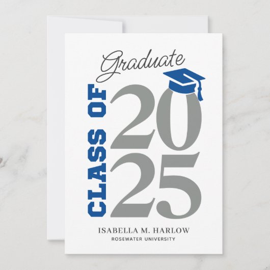 Blue Grey University College Afstuderen Aankondiging (Voorkant)