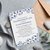 Blue Grey Voetbal viering van het leven Kaart