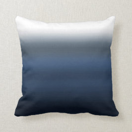 Blue Grey Waterverf Dip Dyed Ombre Gray Decor Kussen