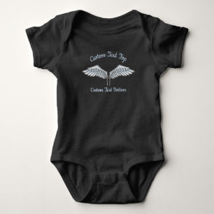 Blue-Grey Wings Baby Bodysuit