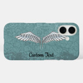 Blue-Grey Wings iPhone Case (Achterkant (horizontaal))