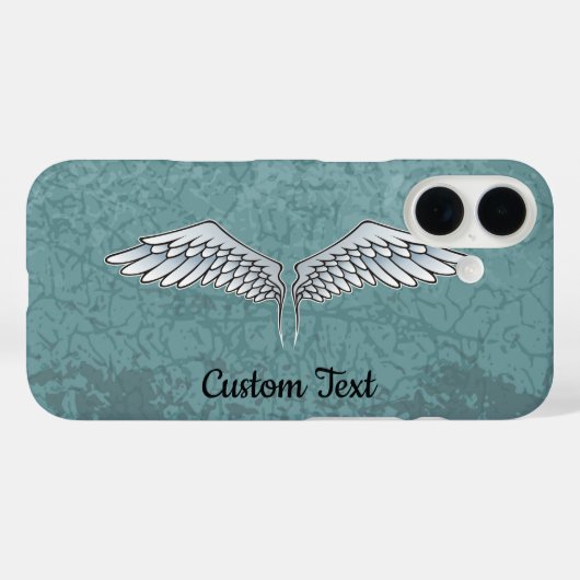 Blue-Grey Wings iPhone Case (Achterkant (horizontaal))