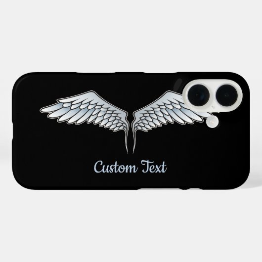 Blue-Grey Wings iPhone Case (Achterkant (horizontaal))