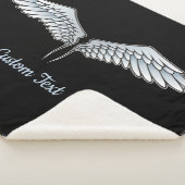 Blue-Grey Wings Sherpa Blanket Sherpa Deken (3/4)