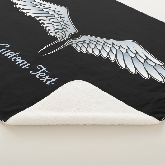 Blue-Grey Wings Sherpa Blanket Sherpa Deken (3/4)
