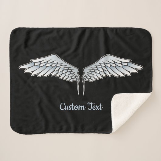 Blue-Grey Wings Sherpa Blanket Sherpa Deken (Voorkant (horizontaal))