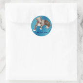 Blue Greyhound Puppy Animal Sticker (Tas)