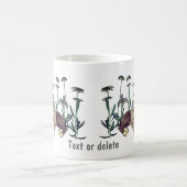 Blue Greyhound Puppy Daisies gepersonaliseerd Koffiemok (Center)