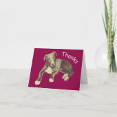 Blue Greyhound Puppy Persoonlijk Hartelijk dank Kaart (Voorkant)