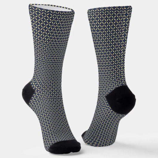 Blue Grid Socks for Bold Everyday Style Sokken (Gebogen)