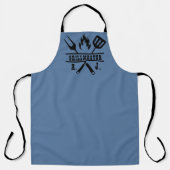 Blue Grillmaster BBQ Apron Schort (Voorkant)