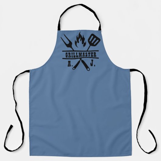 Blue Grillmaster BBQ Apron Schort (Voorkant)
