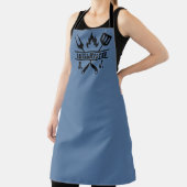 Blue Grillmaster BBQ Apron Schort (Insitu)