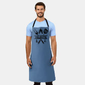 Blue Grillmaster BBQ Apron Schort (Gedragen)