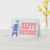 Blue Grizzly Beer & Beer Happy Birthday Kaart (Gele Bloem)