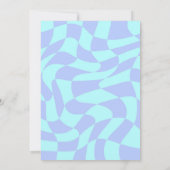 Blue Groovy Disco Verjaardag Kaart (Achterkant)