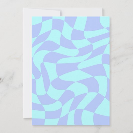 Blue Groovy Disco Verjaardag Kaart (Achterkant)