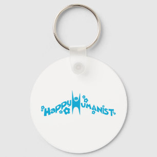 Blue Groovy Happy Humanist Sleutelhanger