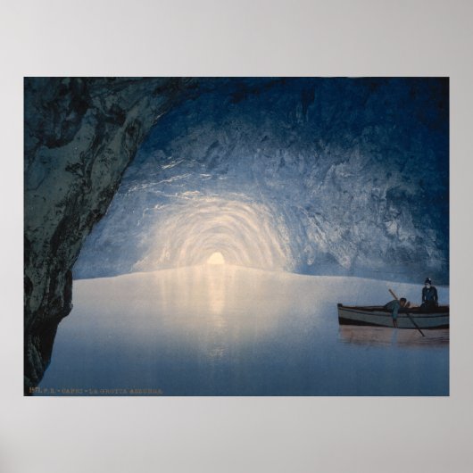 Blue Grotto, Island of Capri, Campania, Italië Poster (Voorkant)