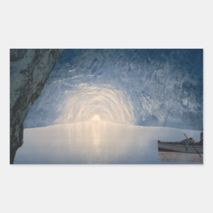 Blue Grotto, Island of Capri, Campania, Italië Rechthoekige Sticker
