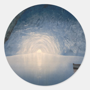Blue Grotto, Island of Capri, Campania, Italië Ronde Sticker