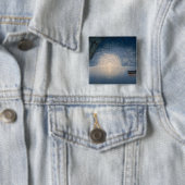 Blue Grotto, Island of Capri, Campania, Italië Vierkante Button 5,1 Cm (In situ)