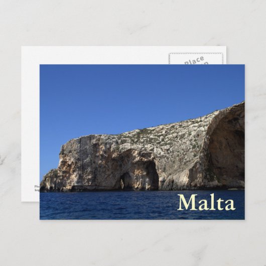 Blue Grotto, Malta Briefkaart (Voorkant / Achterkant)