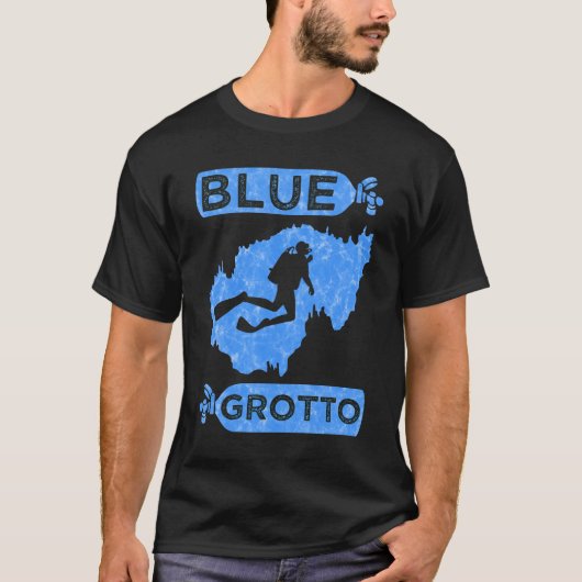 Blue Grotto TShirt Cave Diving Shirt Cavern Scuba (Voorkant)