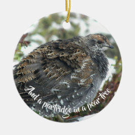 Blue Grouse in Snow Holiday Keramisch Ornament