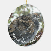 Blue Grouse in Snow Holiday Keramisch Ornament (Links)