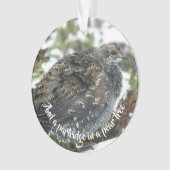 Blue Grouse in Snow Holiday Ornament (voorkant)
