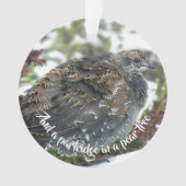Blue Grouse in Snow Holiday Ornament (voorkant)