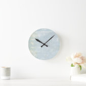 Blue Grunge Art Page Ronde Klok (Huis)