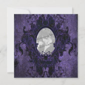 Blue Grunge Damask Gothic Photo Lijst (Voorkant)