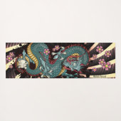 Blue Grunge Dragon Tattoo Blue Dragon Yogamat (Achterkant (horizontaal))