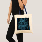 Blue Grunge Lace Tote Bag (Voorkant (product))