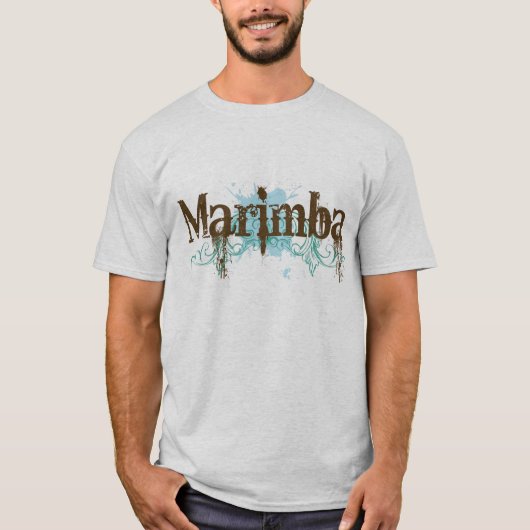 Blue Grunge Marimba T-shirt (Voorkant)