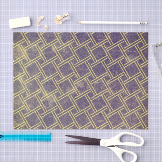 Blue Grunge Texture Abstract Geometric Distress Tissuepapier (Craft)