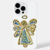 Blue Guardian Angel Art Aangepaste iPhone Case (Achterkant)