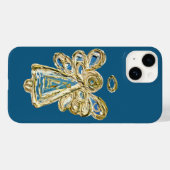 Blue Guardian Angel Art Aangepaste iPhone Case (Achterkant (horizontaal))