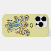 Blue Guardian Angel Art Aangepaste iPhone Case (Achterkant (horizontaal))