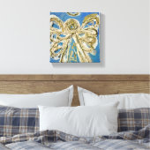 Blue Guardian Angel Art Wrapped Canvas Painting (Insitu (Slaapkamer))